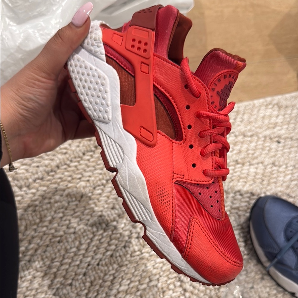 Nike Red and White Sneakers Bold Design